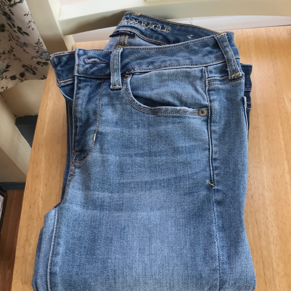 Light blue denim jeans
